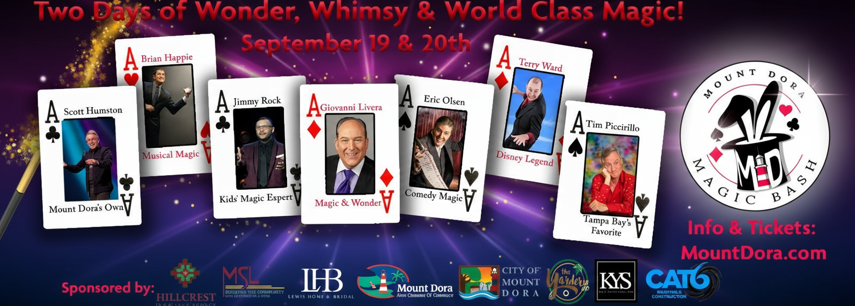 Mount Dora Magic Bash! Two Days of Wonder, Whimsy & World-Class Magic!